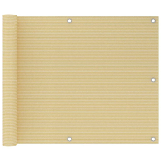 Écran de balcon beige 75x300 cm pehd