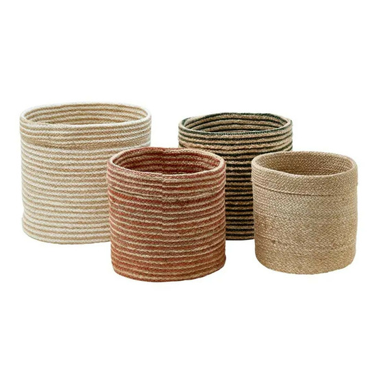 Lot de 4 paniers en jute