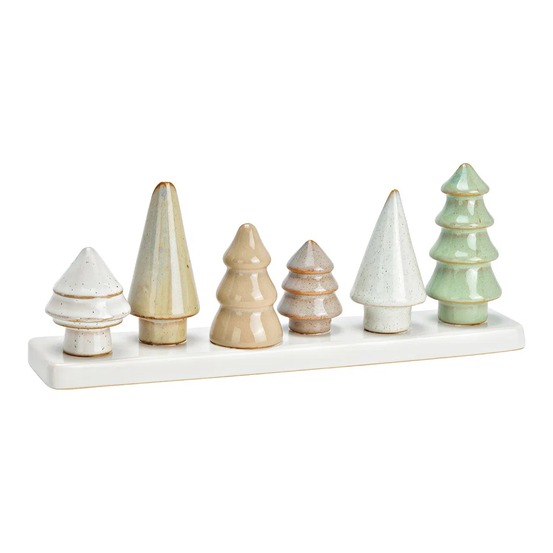 6 petits vases en forme de sapin