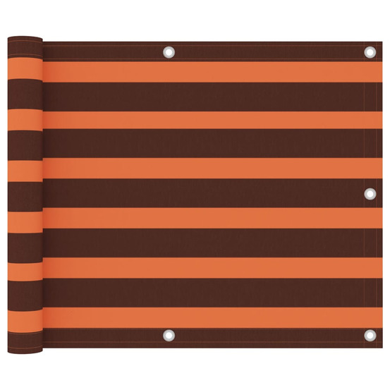 Écran de balcon orange et marron 75x600 cm tissu oxford