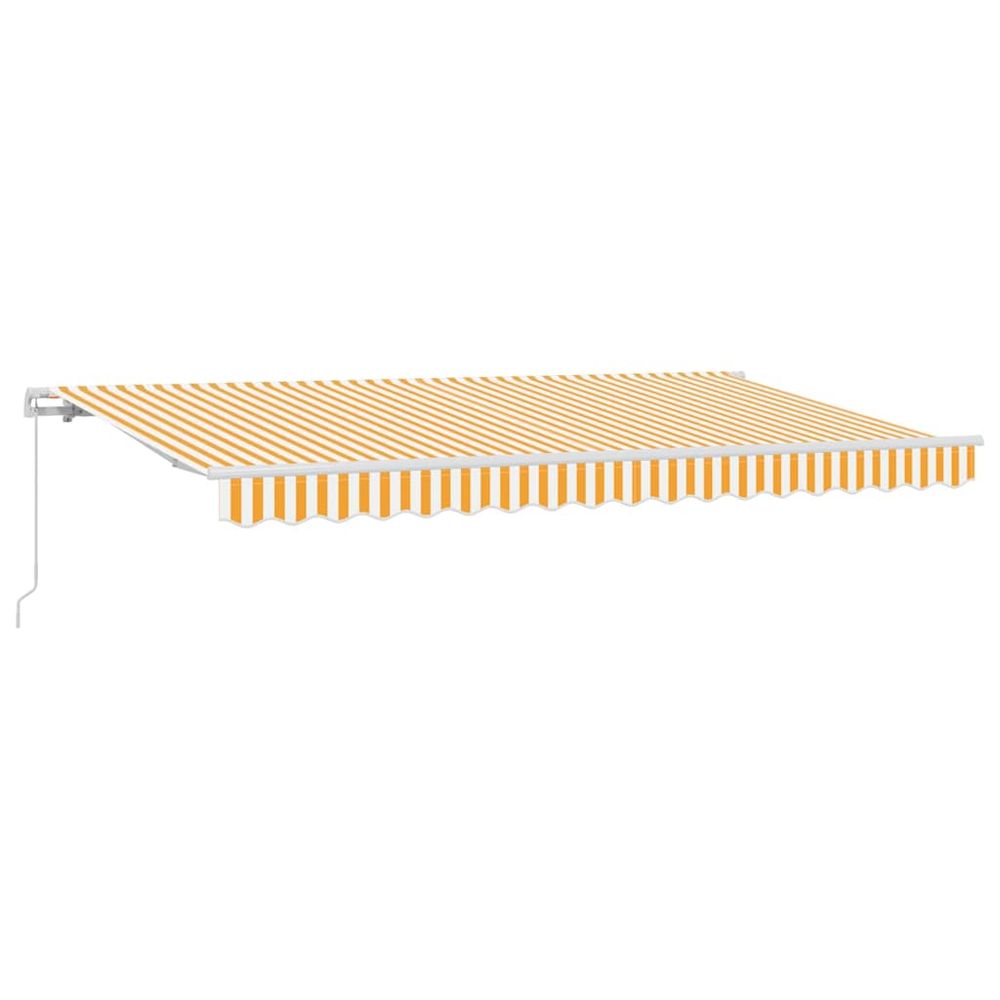 Auvent rétractable jaune 400 x 200 cm tissu