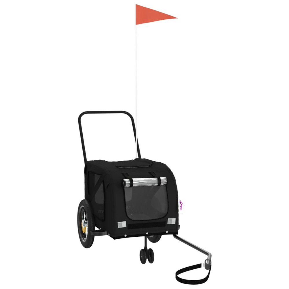 Remorque de vélo pour animaux de compagnie noir