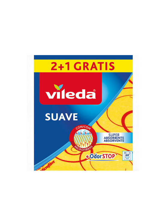 Chiffon jaune doux 2+1 30% microfibre 170812 vileda.