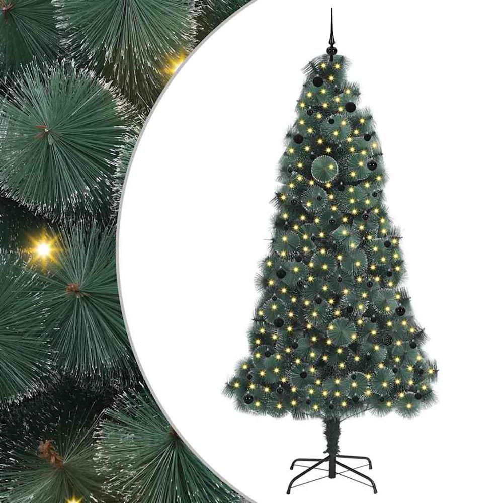 Arbre de noël artificiel pré-éclairé avec ensemble de boules