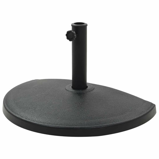 Pied demi-rond de parasol 15 kg noir