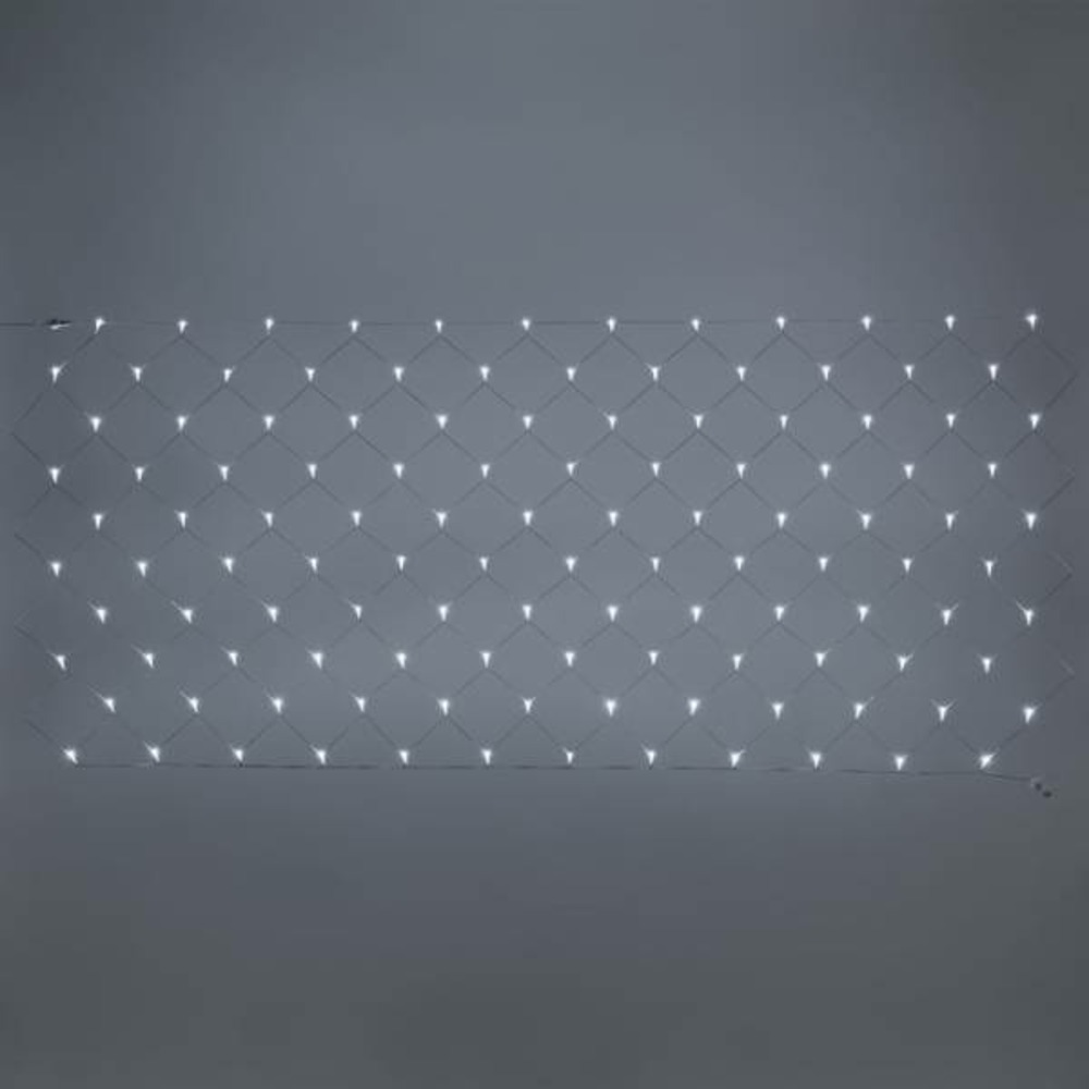 Filet lumineux 2x1 mètres 120 led blanc froid prolongeable 31v câble blanc ip44 smart connect lotti