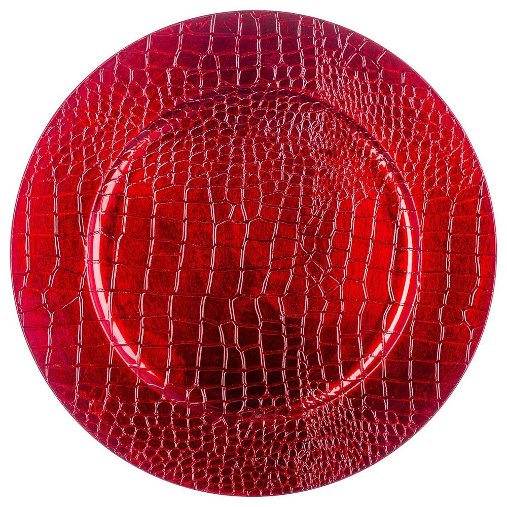 Assiette De Présentation Noël - 33 Cm, Motif Flocon Argent, Pour Fêtes - 6