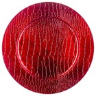 Assiette de présentation "colorama de noël" d33cm rouge motif croco