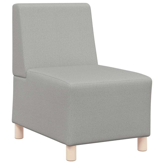 Canapé modulaire sans accoudoirs gris nuage 55 cm tissu