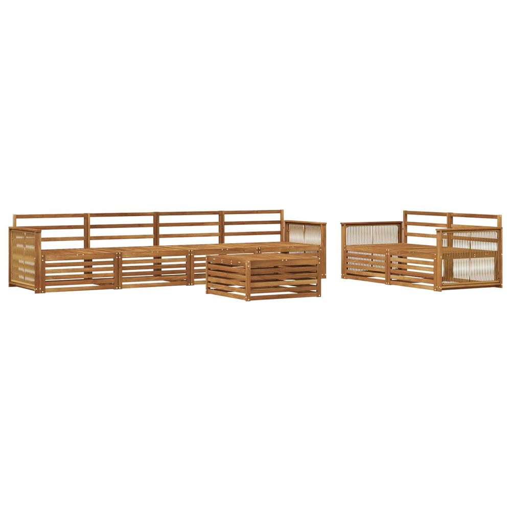 Ensemble de canapés d'extérieur 7 pc naturel