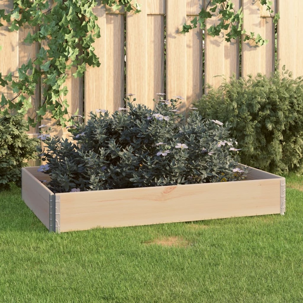 Jardinière surélevée 80x120 cm bois de pin solide