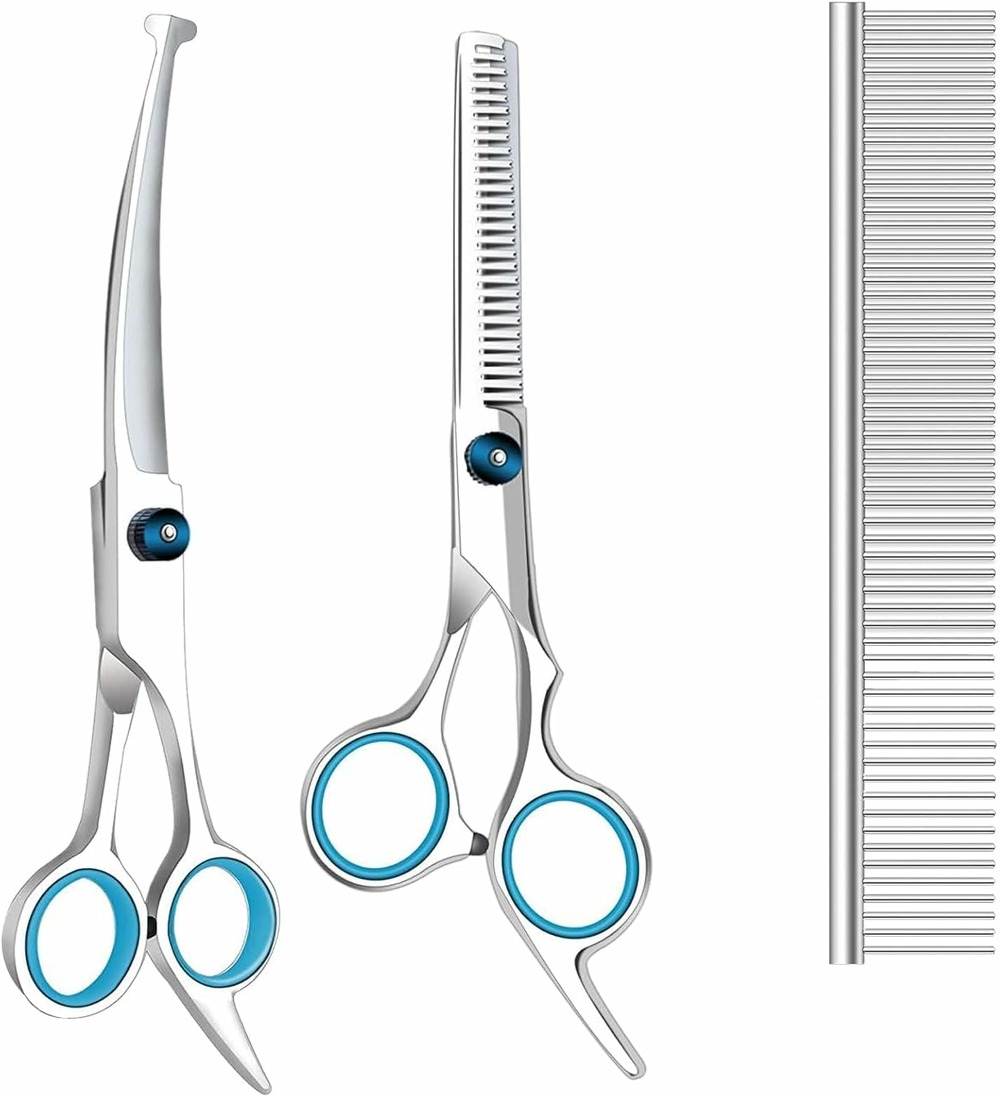 Kit 3 ciseaux sécurité titane pour toilettage animal