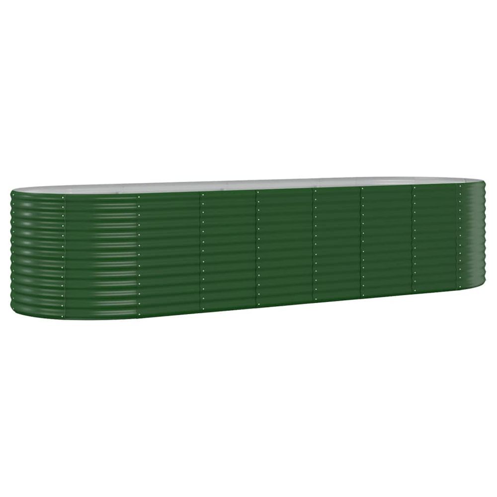 Lit surélevé de jardin acier galvanisé 322x100x68cm vert