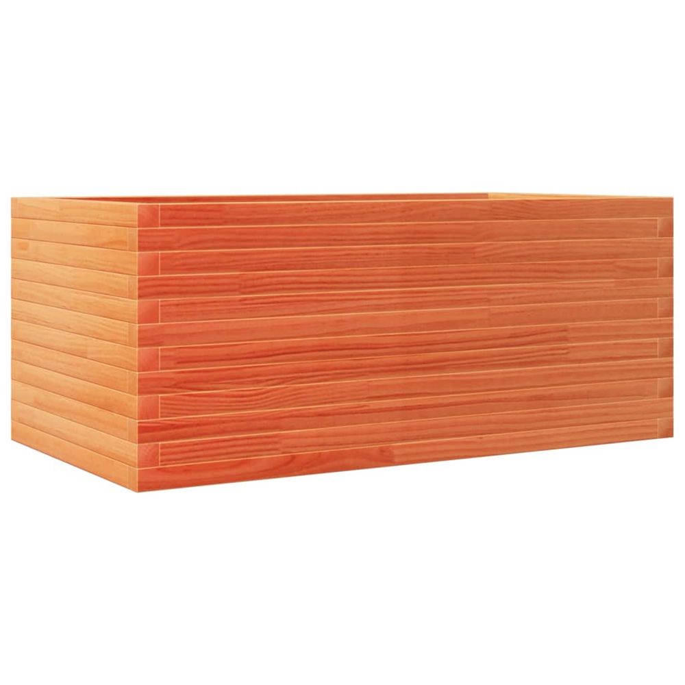 Jardinière d'extérieur cire marron 110x60x45,5 cm bois de pin massif