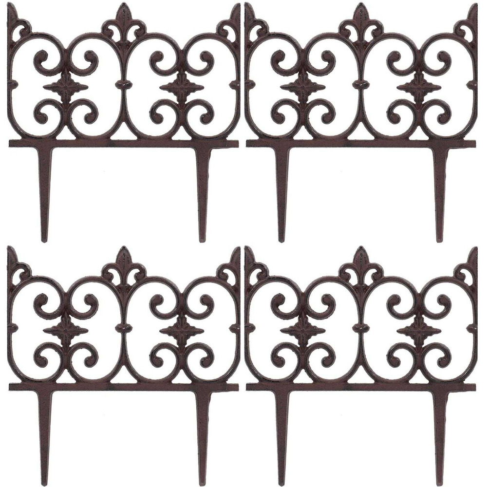 Bordure de jardin en fonte valentine lot de 4