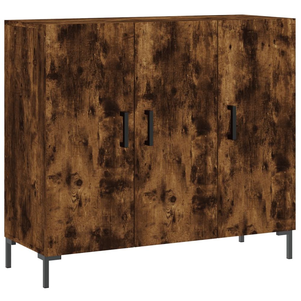 Buffet bahut commode armoire meuble de rangement organisateur cuisine salle de séjour salon 90 x 34 x 80 cm bois d'ingénierie