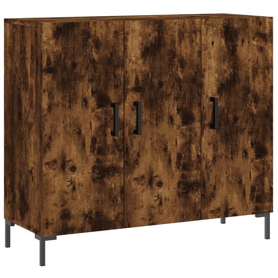 Buffet bahut commode armoire meuble de rangement organisateur cuisine salle de séjour salon 90 x 34 x 80 cm bois d'ingénierie
