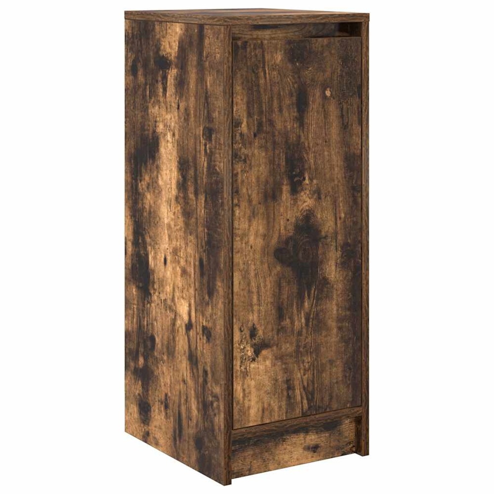 Armoire à chaussures chêne fumé 29,5x34x76 cm bois d'ingénierie