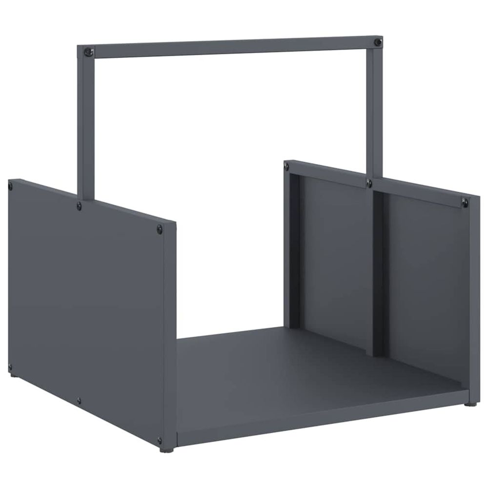 Portant de bois chauffage anthracite 40x40x40 cm