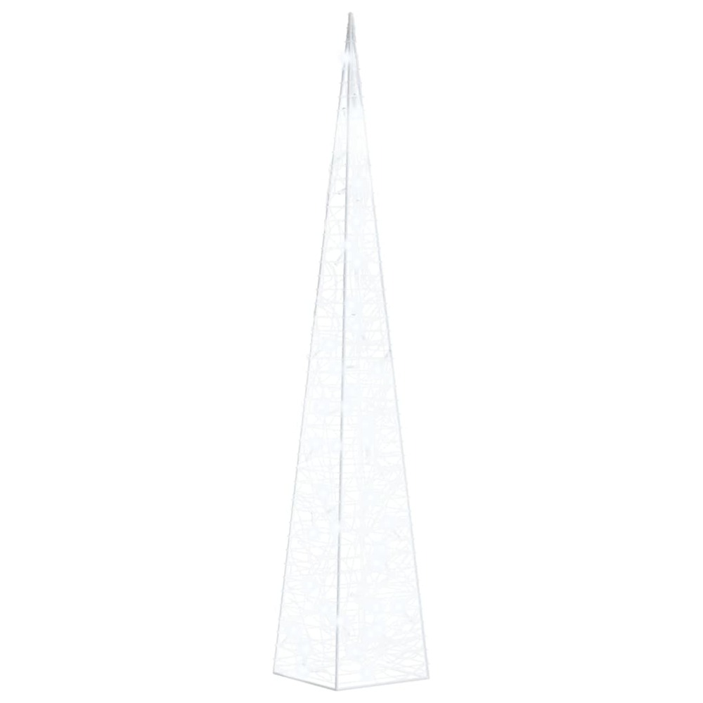 Cône lumineux décoratif à led acrylique blanc froid 90 cm
