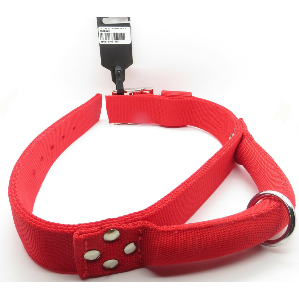 Collier avec poignée t 70 cm. Rouge pour chien.
