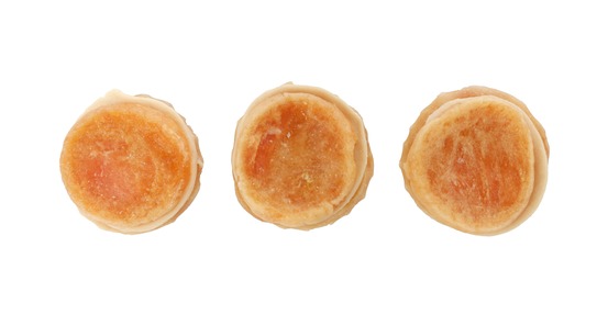 Friandise petits blocs avec poulet et cabillaud