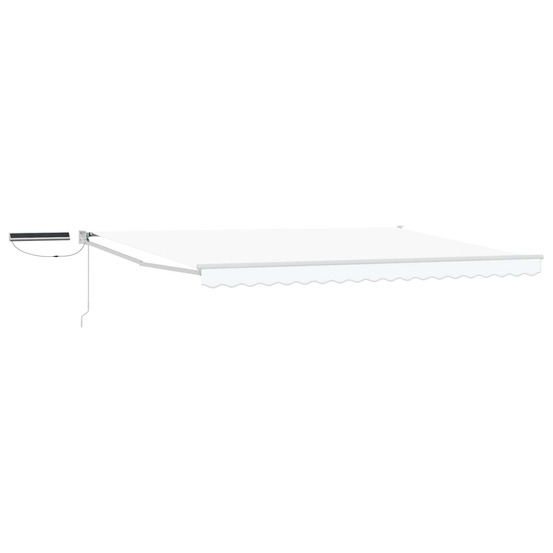 Auvent rétractable électrique blanc 5 x 3 m