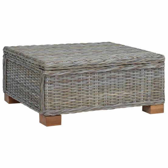 Table basse gendt rotin naturel gris kubu 67 x 60 x 30 cm