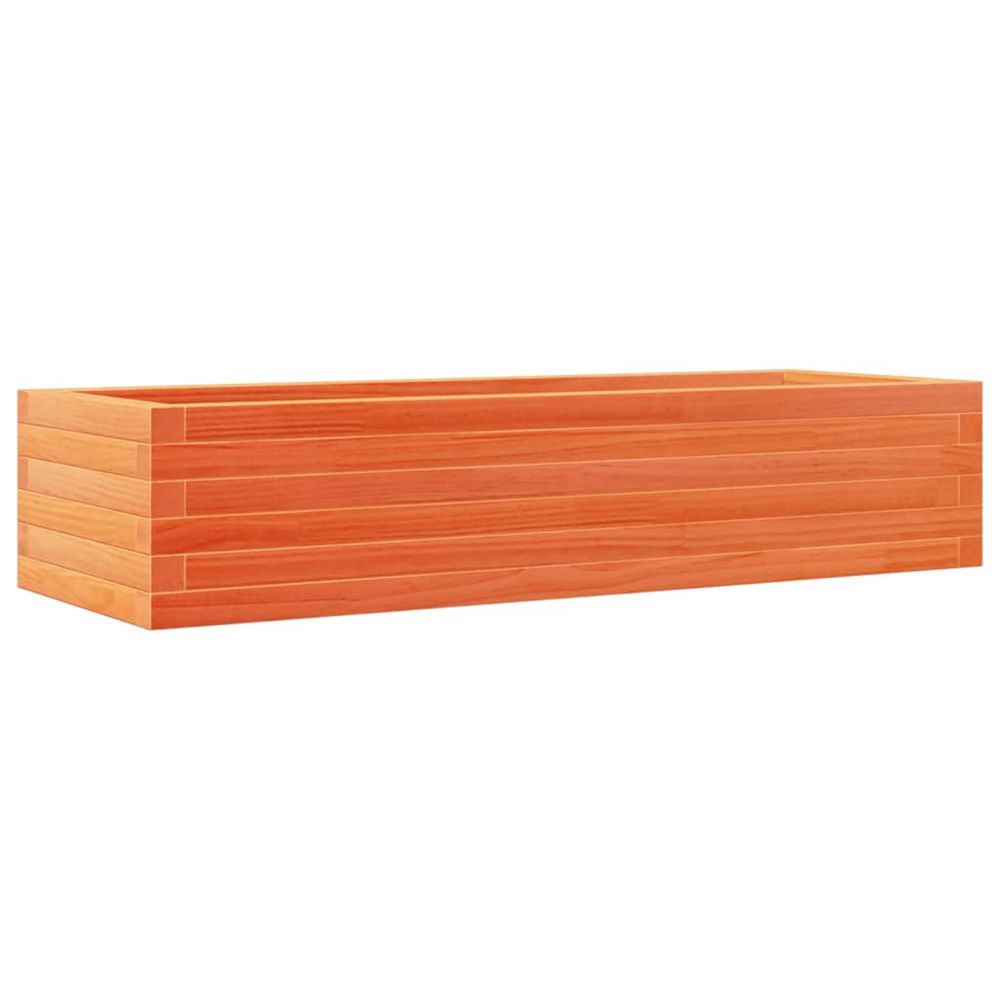 Jardinière d'extérieur cire marron 110x40x23 cm bois de pin massif