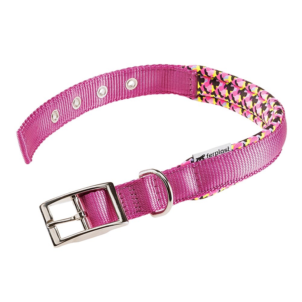 Collier ferplast chien chiens nylon rembourré daytona fantasy c boucle réglable