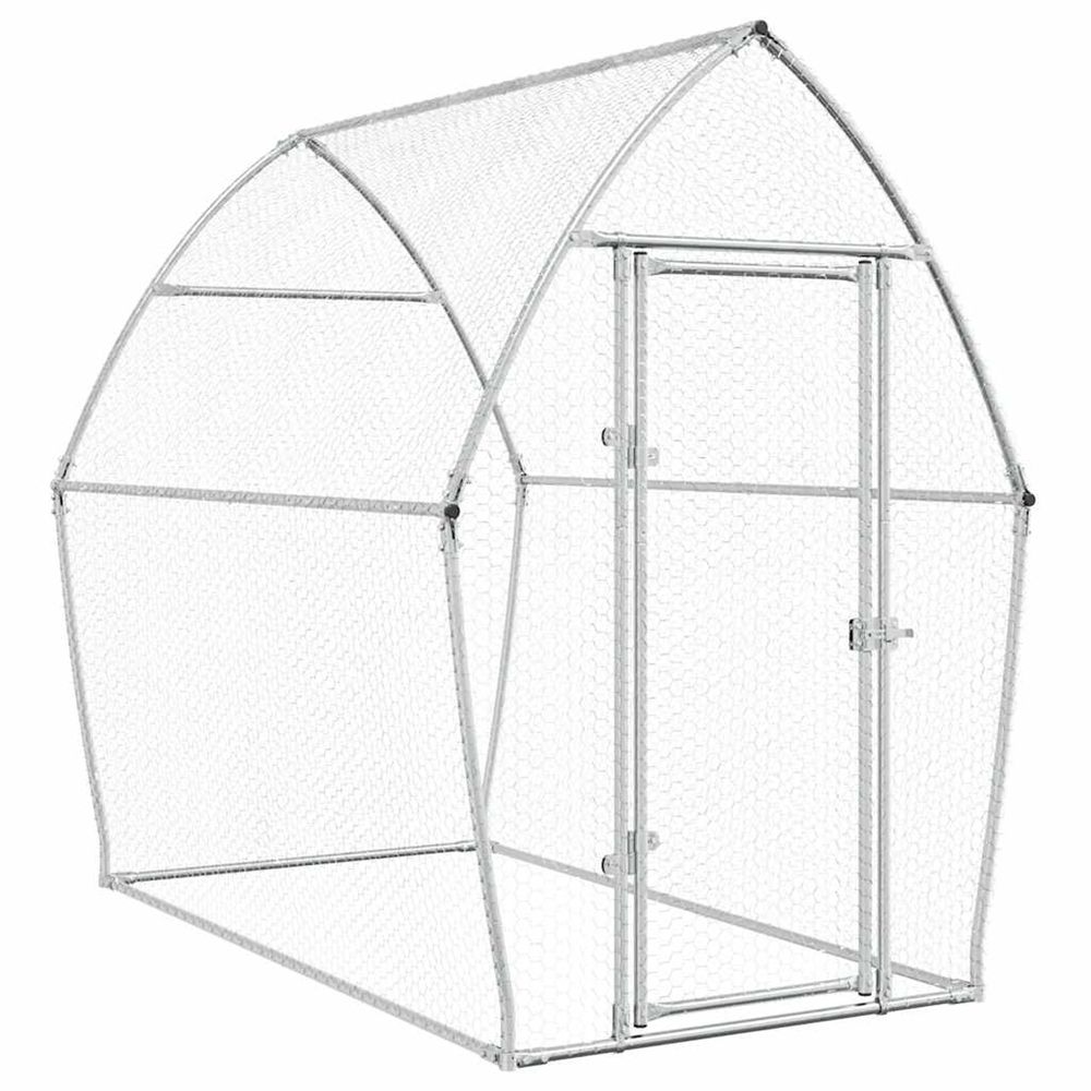 Cage pour poules argenté 200x105x182 cm acier galvanisé