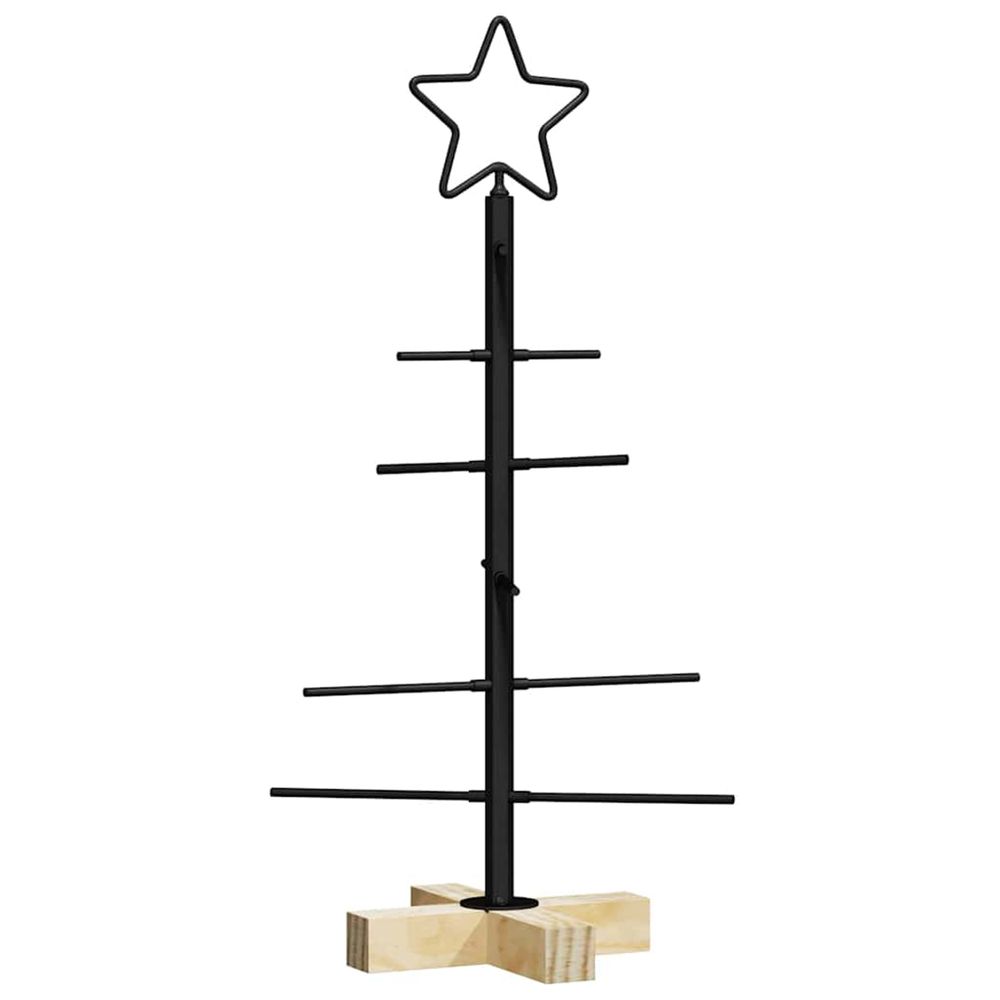 Arbre de noël en métal noir 59,5 cm acier peint par poudre