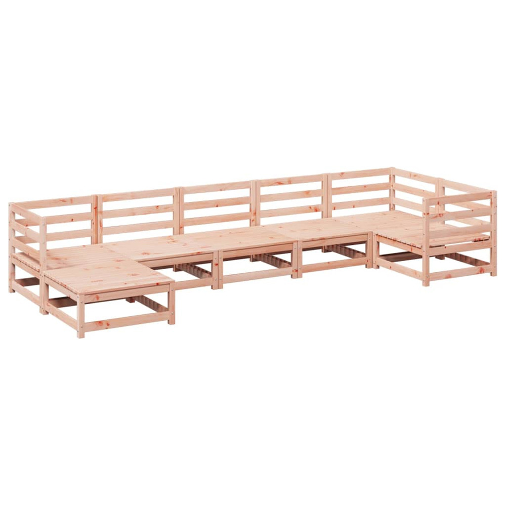 Salon de jardin 7 pcs bois massif sapin de douglas