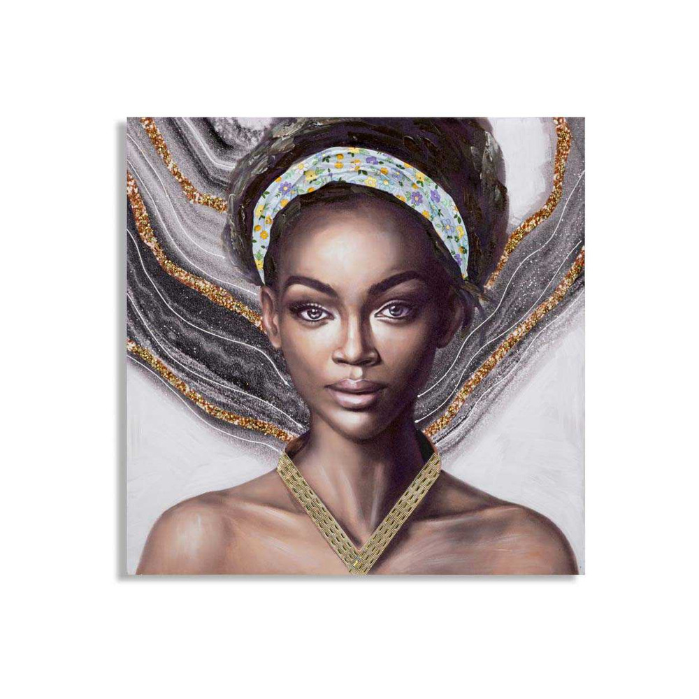 Toile décorative fait main naomi 100 x 3 x 100 cm modèle 2