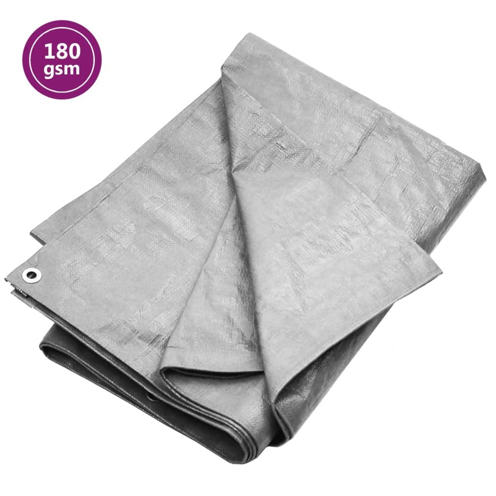 Bâche 180 g/m² 8x12 m gris pehd