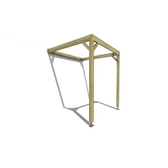 Pergola bois • 2m x 2m • adossée • cadre simple • livraison comprise