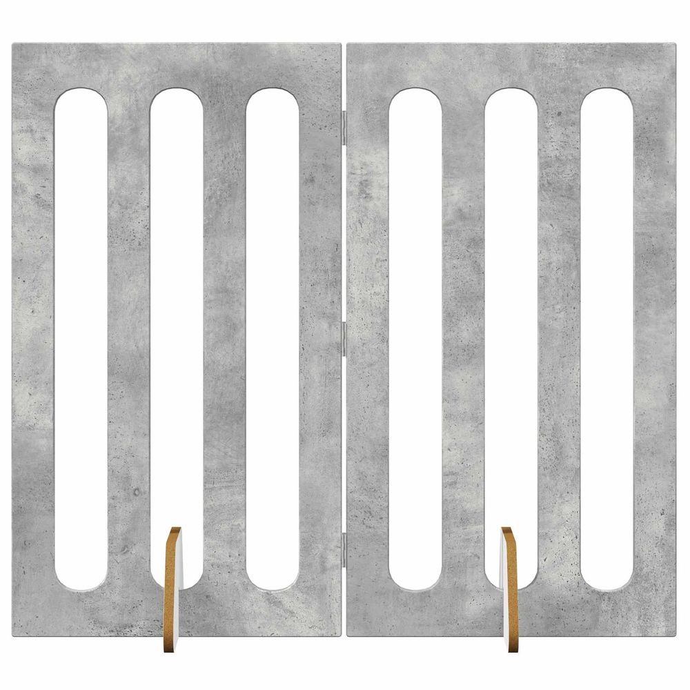 Clôture pliable pour animaux 2 pc gris béton 100,5 x 38 x 90 cm