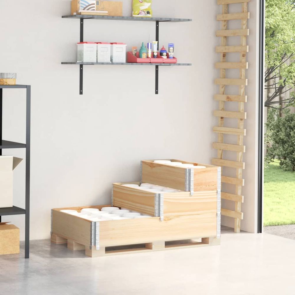 Carré de potager 3 étages en bois de pin non traité, jardinière empilable pour légumes 120cm