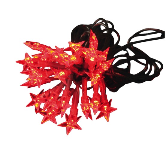 Guirlande lumineuse étoiles souples 60 led rouge 8 fonctions