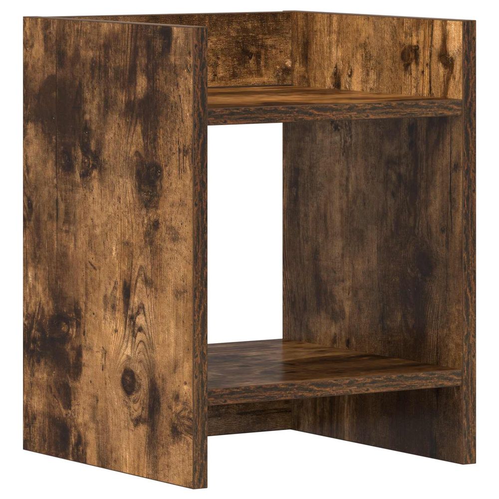 Support de plante chêne fumé 30 x 30 x 40 cm bois d'ingénierie