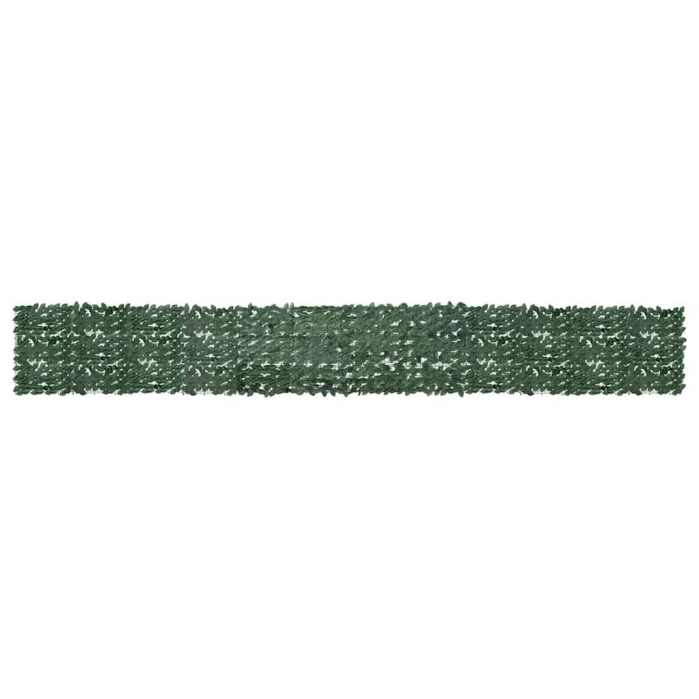 Écran de balcon avec feuilles vert foncé 600x75 cm