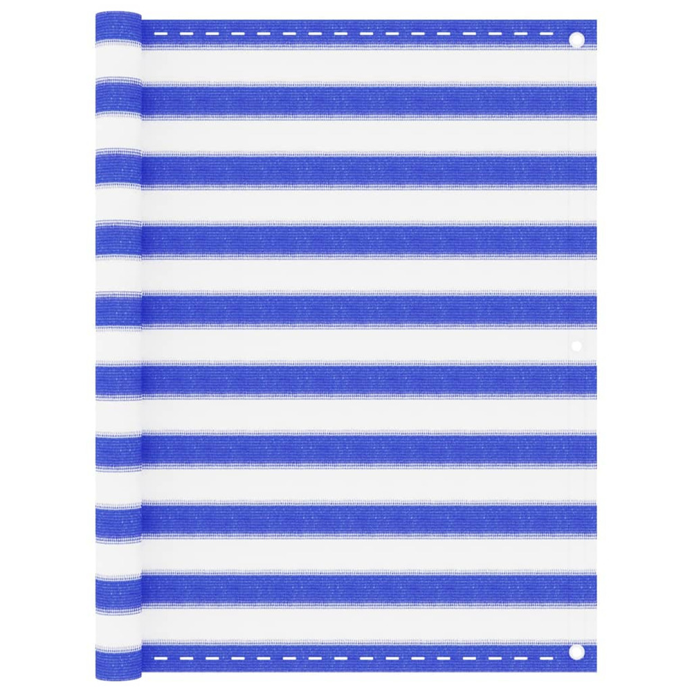 Écran de balcon bleu et blanc 120x400 cm pehd