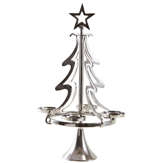 Sapin porte bougie en aluminium hauteur 56cm