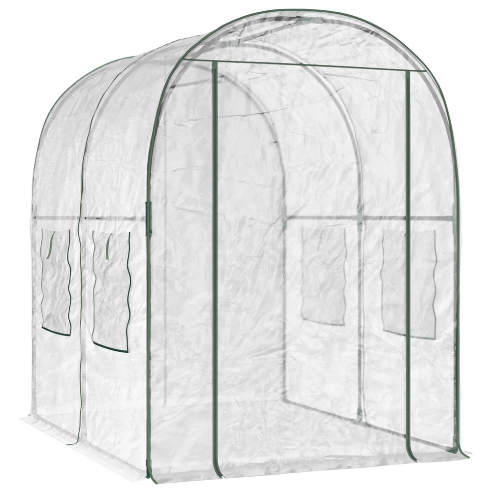 Serre avec cadre 160 x 200 x 192,5 cm pvc transparent