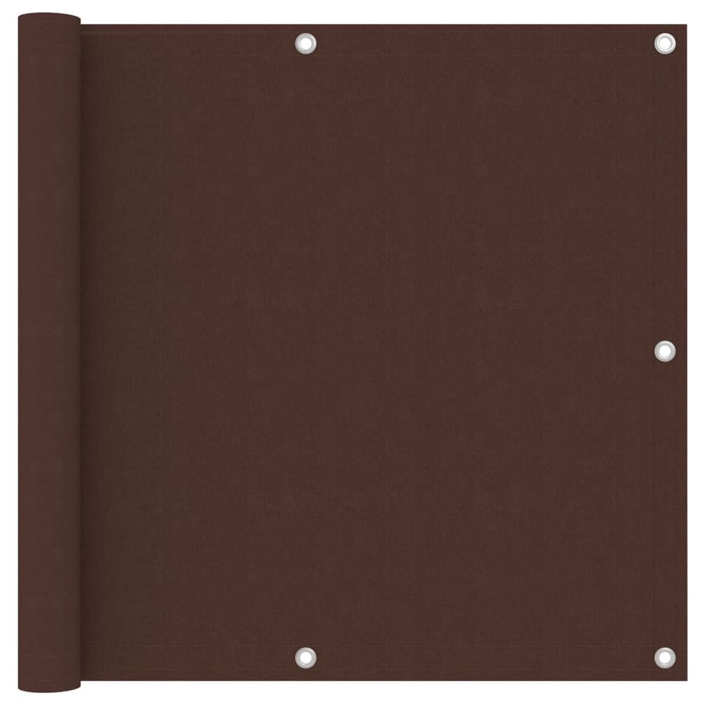Écran de balcon marron 90x500 cm tissu oxford