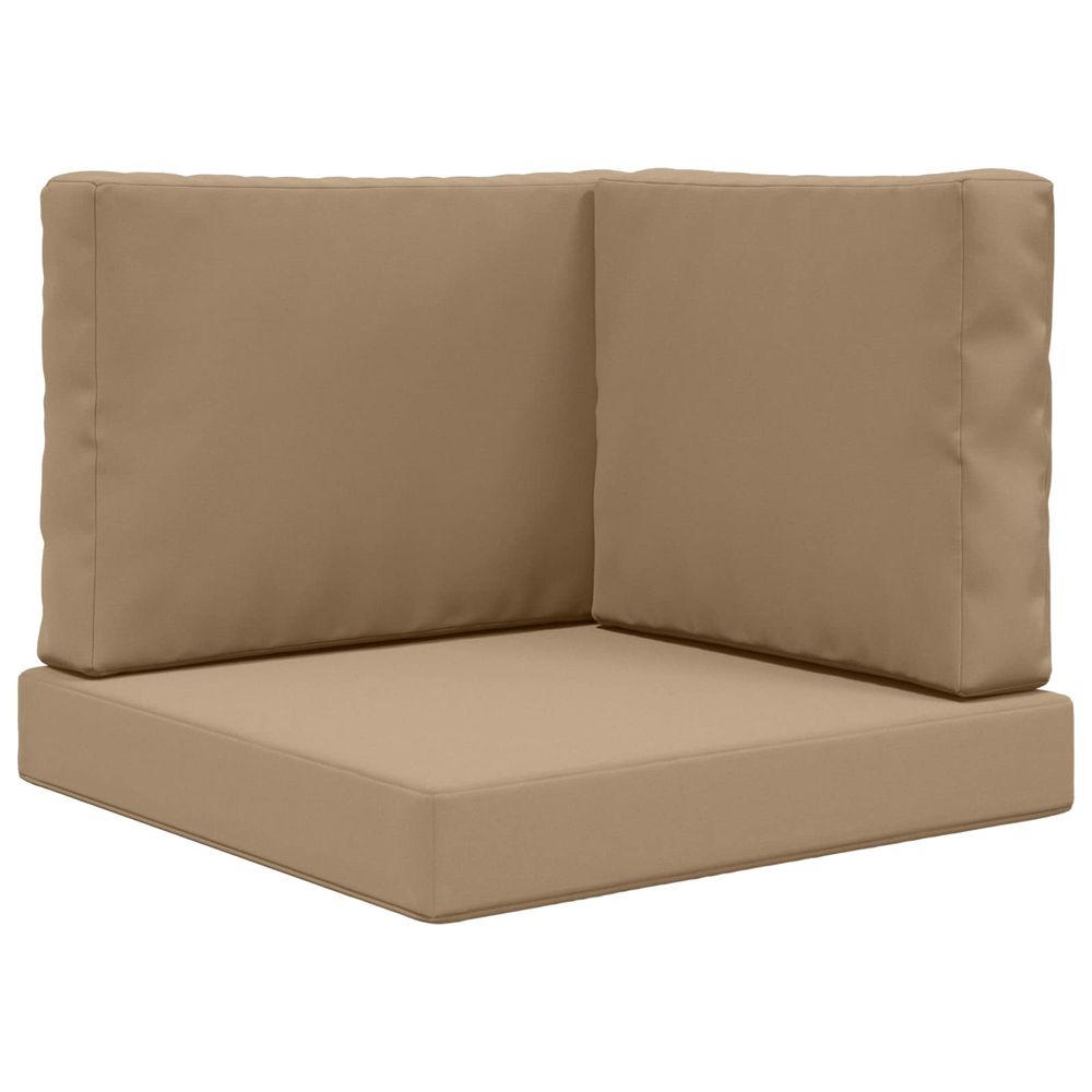 Coussin de canapé d'extérieur polyester taupe 60 x 60 cm