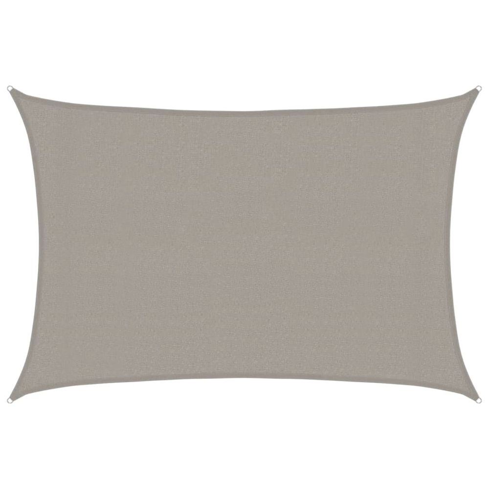 Voile d'ombrage 160 g/m² rectangulaire gris clair 3x5 m pehd