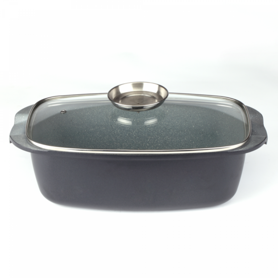 Royalty line rl-acr32m : casserole à rôtir de 32 cm à revêtement en marbre