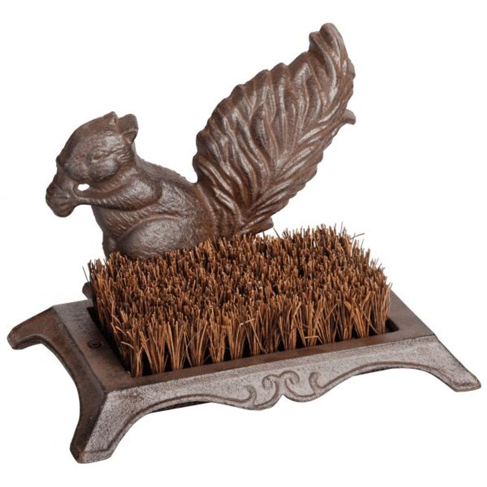 Brosse nettoyage chaussure en fonte et fibre de coco ecureuil