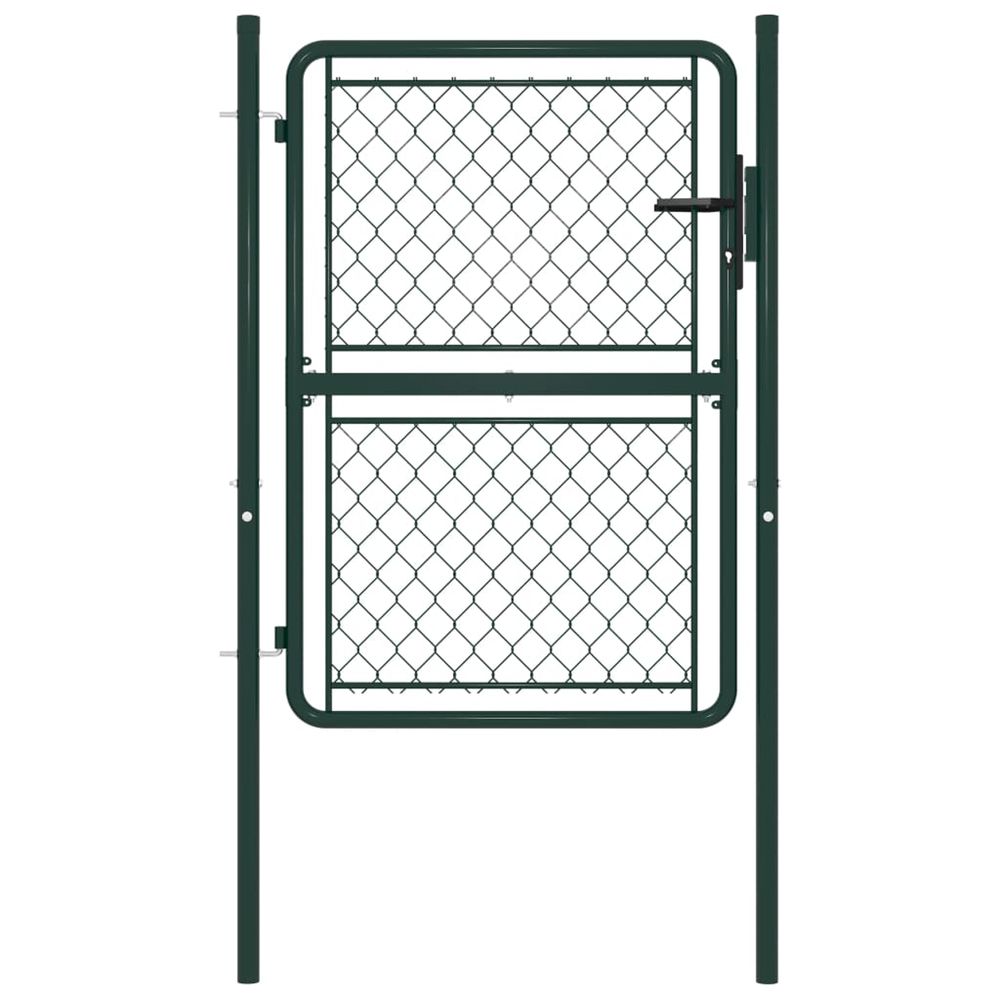 Portail de jardin en acier vert 100 x 125 cm